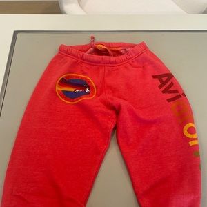 Red aviator nation sweatpants!!